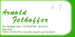 arnold felhoffer business card